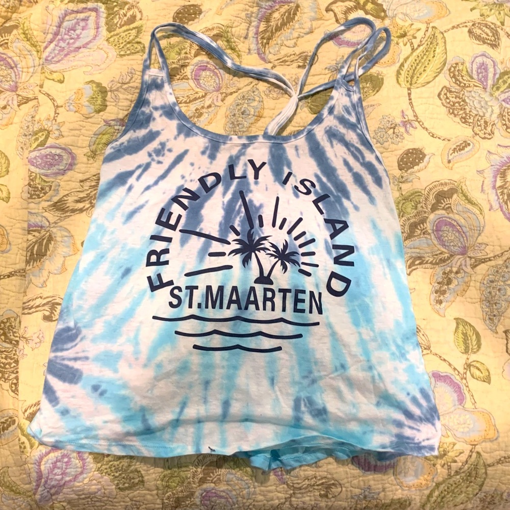 Tie Dye Travel Low Back Tank Top